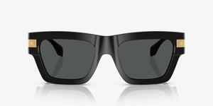 VERSACE MAN SUNGLASSES BLACK FRAME, DARK GREY LENSES, 55