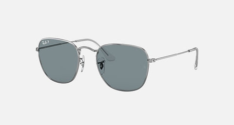 RAY-BAN FRANK POLISHED SILVER/BLUE, 51