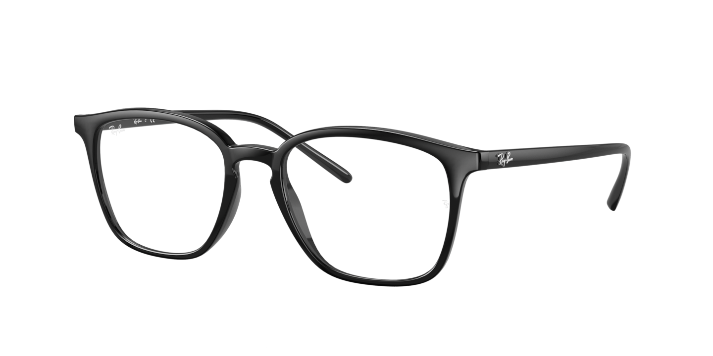 RAY-BAN RB7185 POLISHED BLACK/CLEAR, 50