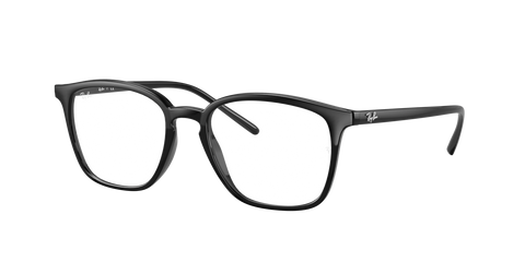 RAY-BAN RB7185 POLISHED BLACK/CLEAR, 50