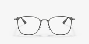 RAY-BAN RB6466 OPTICS POLISHED GREY ON GUNMETAL/CLEAR, 51