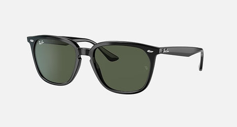 RAY-BAN RB4362 POLISHED BLACK/GREEN, 55