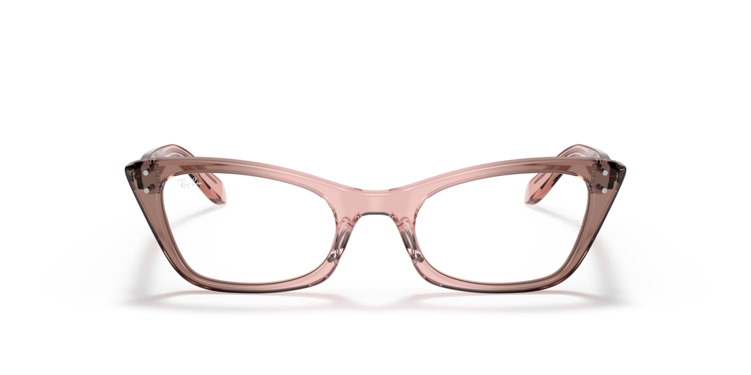 RAY-BAN LADY BURBANK OPTICS POLISHED TRANSPARENT PINK/CLEAR, 49