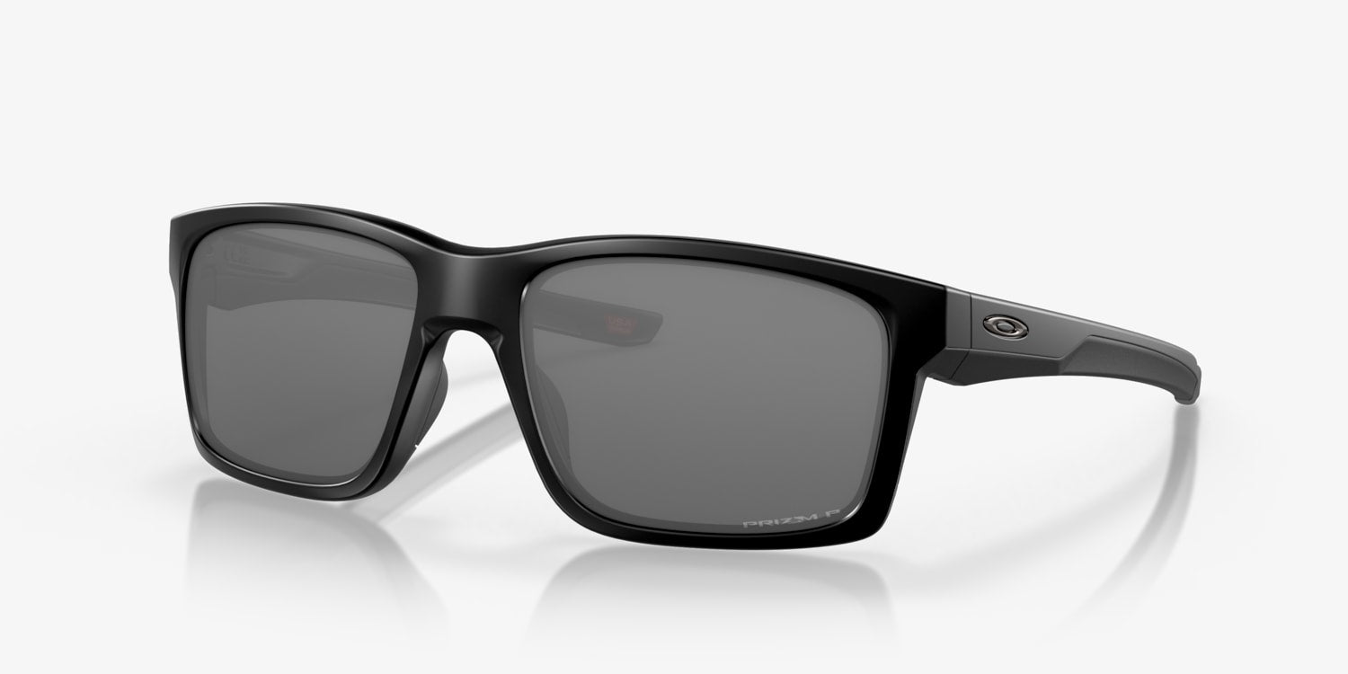 OAKLEY MEN'S OO9264 MAINLINK RECTANGULAR SUNGLASSES, MATTE BLACK/PRIZM BLACK POLARIZED, 61