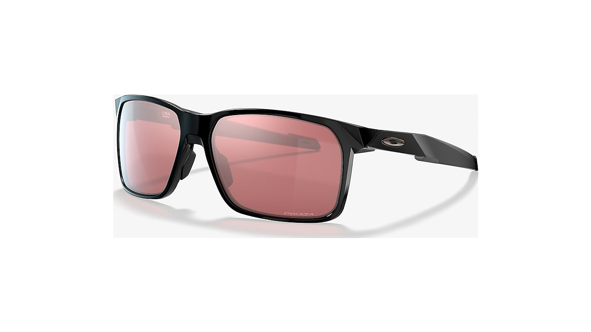 OAKLEY MEN'S OO9460 PORTAL X RECTANGULAR SUNGLASSES, POLISHED BLACK/PRIZM DARK GOLF, 59