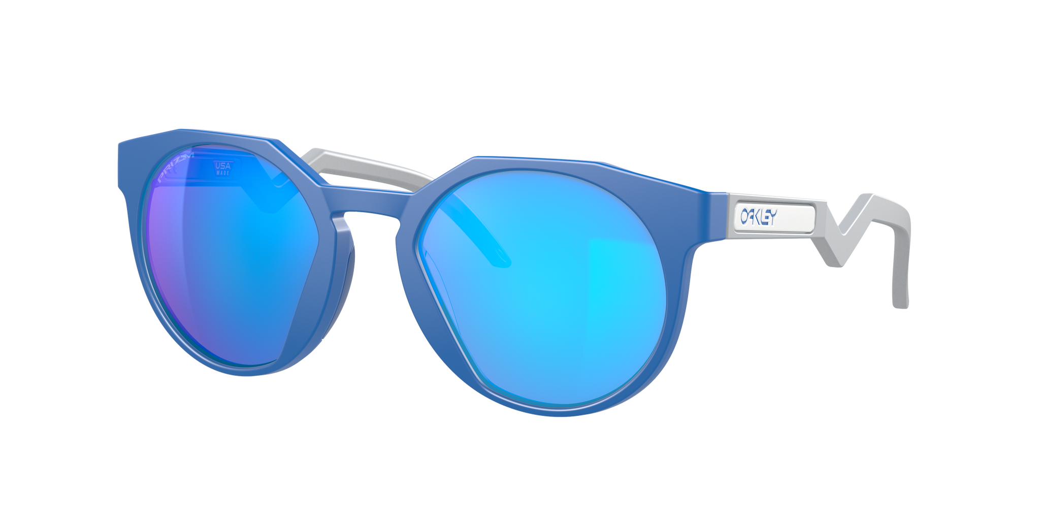 OAKLEY MEN'S OO9464 HSTN ROUND SUNGLASSES, MATTE SAPPHIRE/PRIZM SAPPHIRE, 50