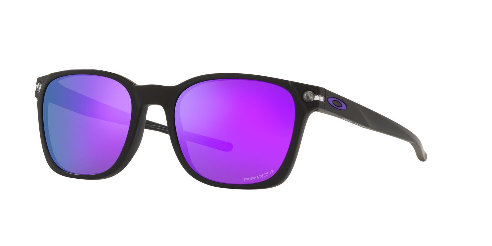 OAKLEY MEN'S OO9018 OJECTOR SQUARE SUNGLASSES, MATTE BLACK/PRIZM VIOLET, 55