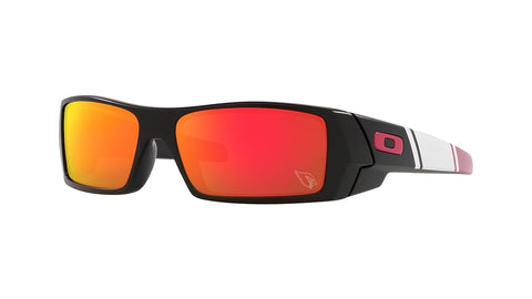 OAKLEY MEN'S OO9014 GASCAN NFL COLLECTION RECTANGULAR SUNGLASSES, MATTE BLACK/PRIZM RUBY, 60