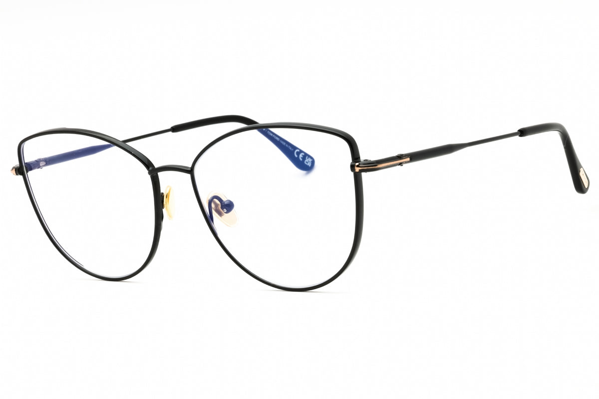 Tom Ford FT5667-B 001 Shiny Black Eyeglasses 55 mm - view 1