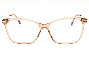 Tom Ford FT5687-B 045 Shiny Light Brown Eyeglasses 56 mm - view 2