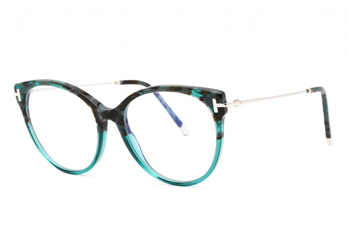 Tom Ford FT5770-B 056 Teal Havana Eyeglasses 54 mm - view 1