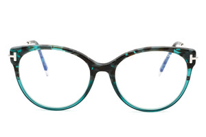 Tom Ford FT5770-B 056 Teal Havana Eyeglasses 54 mm - view 2