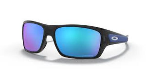 OAKLEY MEN'S OO9263 TURBINE RECTANGULAR SUNGLASSES, BLACK INK/PRIZM SAPPHIRE, 63