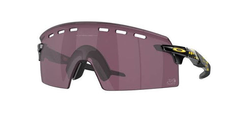 OAKLEY MEN'S OO9235 ENCODER STRIKE VENTED RECTANGULAR SUNGLASSES, TDF BLACK INK/PRIZM ROAD BLACK, 39