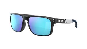 OAKLEY OO9102 HOLBROOK SUNGLASSES, MATTE BLACK/PRIZM SAPPHIRE LENS, 55