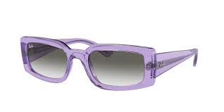 RAY-BAN KILIANE BIO-BASED POLISHED TRANSPARENT VIOLET/LIGHT GREY, 54