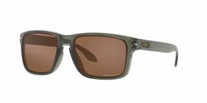 OAKLEY MEN'S OO9244 HOLBROOK LOW BRIDGE FIT RECTANGULAR SUNGLASSES, OLIVE INK/PRIZM TUNGSTEN POLARIZED, 56