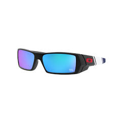 OAKLEY MEN'S OO9014 GASCAN RECTANGULAR SUNGLASSES, MATTE BLACK/PRIZM SAPPHIRE, 60