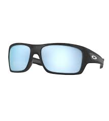 OAKLEY MEN'S OO9263 TURBINE RECTANGULAR SUNGLASSES, MATTE BLACK CAMO/PRIZM DEEP WATER POLARIZED, 63