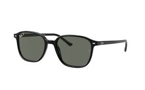 RAY-BAN LEONARD POLISHED BLACK/G-15 GREEN, 55