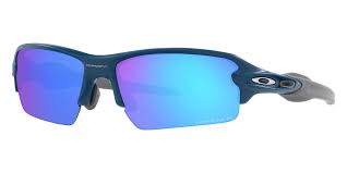 OAKLEY MEN'S OO9271 FLAK 2.0 LOW BRIDGE FIT RECTANGULAR SUNGLASSES, MATTE POSEIDON/PRIZM SAPPHIRE POLARIZED, 61