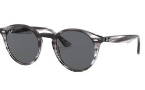 RAY-BAN RB2180 POLISHED STRIPED GREY HAVANA/DARK GREY, 49