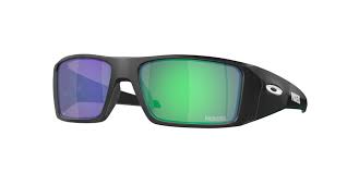 OAKLEY MEN'S OO9231 HELIOSTAT NFL COLLECTION RECTANGULAR SUNGLASSES, MATTE BLACK/PRIZM JADE, 61