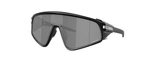 OAKLEY OO9404 LATCH PANEL RECTANGULAR SUNGLASSES, MATTE BLACK/PRIZM BLACK, 35