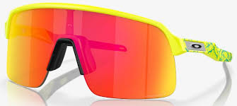 OAKLEY MEN'S OO9463A SUTRO LITE LOW BRIDGE FIT RECTANGULAR SUNGLASSES, INNER SPARK OLYMPIC MATTE TENNIS BALL YELLOW/PRIZM RUBY, 39