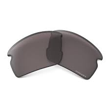 OAKLEY FLAK 2.0 LOW BRIDGE FIT RECTANGULAR REPLACEMENT SUNGLASS LENSES, PRIZM GREY POLARIZED, 61 MM