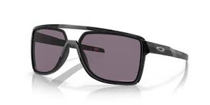 OAKLEY MEN'S OO9147 CASTEL RECTANGULAR SUNGLASSES, BLACK INK/PRIZM GREY, 63