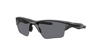 OAKLEY MEN'S OO9271 FLAK 2.0 LOW BRIDGE FIT RECTANGULAR SUNGLASSES, POLISHED BLACK/PRIZM BLACK POLARIZED, 61