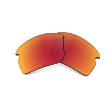 OAKLEY FLAK 2.0 LOW BRIDGE FIT RECTANGULAR REPLACEMENT SUNGLASS LENSES, PRIZM RUBY POLARIZED, 61 MM