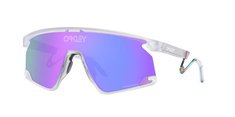 OAKLEY BXTR PRIZM SUNGLASSES MT CLEAR/PRIZM VIOLET, 39