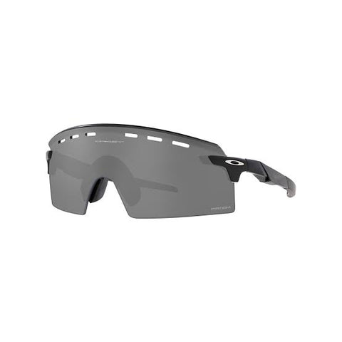 OAKLEY MEN'S OO9235 ENCODER STRIKE VENTED RECTANGULAR SUNGLASSES, MATTE BLACK/PRIZM BLACK, 39