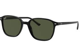 RAY-BAN LEONARD POLISHED BLACK/G-15 GREEN, 53