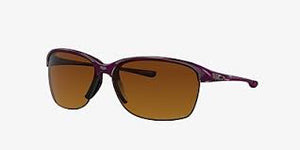 OAKLEY WOMEN'S OO9191 UNSTOPPABLE RECTANGULAR SUNGLASSES, RASPBERRY SPRITZER/BROWN GRADIENT POLARIZED, 65