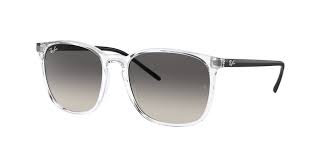 RAY-BAN RB4387 POLISHED TRANSPARENT/GREY GRADIENT, 56