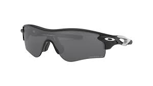 OAKLEY MEN'S OO9206 RADARLOCK PATH LOW BRIDGE FIT RECTANGULAR SUNGLASSES, POLISHED BLACK/PRIZM BLACK POLARIZED, 38