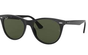 RAY-BAN WAYFARER II CLASSIC POLISHED BLACK/G-15 GREEN, 52