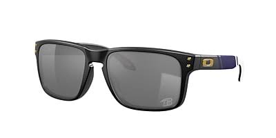 OAKLEY OO9102 HOLBROOK SUNGLASSES, MATTE BLACK/PRIZM BLACK LENS, 57