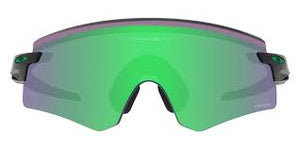 OAKLEY MEN'S OO9472F ENCODER LOW BRIDGE FIT RECTANGULAR SUNGLASSES, MATTE BLACK INK/PRIZM JADE, 39