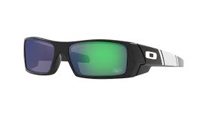 OAKLEY MEN'S OO9014 GASCAN NFL COLLECTION RECTANGULAR SUNGLASSES, MATTE BLACK/PRIZM JADE, 60