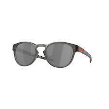 OAKLEY MEN'S OO9349 LATCH LOW BRIDGE FIT ROUND SUNGLASSES, MATTE BLACK/PRIZM GREY, 53