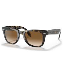 RAY-BAN WAYFARER FOLDING CLASSIC POLISHED LIGHT HAVANA/LIGHT BROWN GRADIENT BROWN, 54