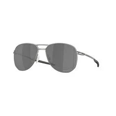 OAKLEY MEN'S OO6050 CONTRAIL TI AVIATOR SUNGLASSES, SATIN CHROME/PRIZM BLACK POLARIZED, 57