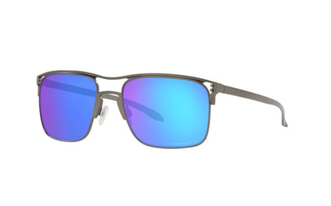 OAKLEY MEN'S OO6048 HOLBROOK TI SQUARE SUNGLASSES, MATTE GUNMETAL/PRIZM SAPPHIRE POLARIZED, 57