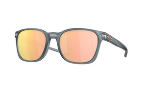 OAKLEY MEN'S OO9018 OJECTOR SQUARE SUNGLASSES, MATTE CRYSTAL BLACK/PRIZM ROSE GOLD POLARIZED, 55