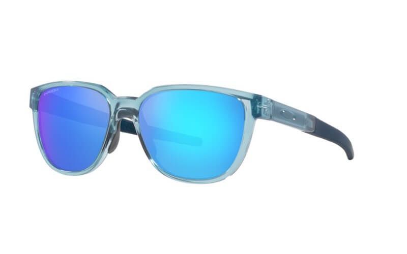 OAKLEY MEN'S OO9250 ACTUATOR RECTANGULAR SUNGLASSES, TRANSPARENT STONEWASH/PRIZM SAPPHIRE, 57