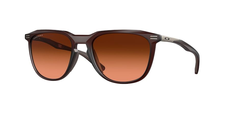 OAKLEY MEN'S OO9286 THURSO SQUARE SUNGLASSES, MATTE ROOTBEER/PRIZM BROWN GRADIENT, 54